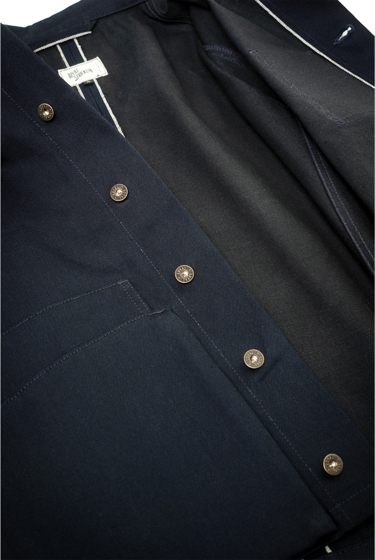 Amos Chore Coat - Indigo/Black - Rigid 14oz American Selvedge Denim