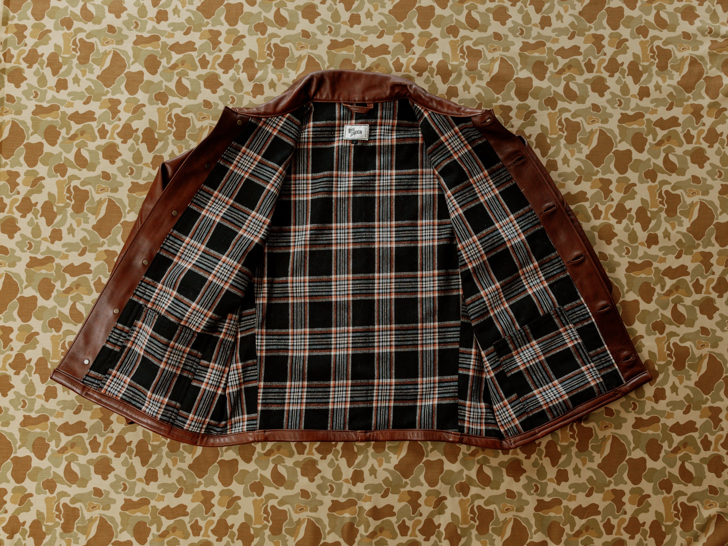 Amos Chore Coat - Brown Italian Calfskin - Large