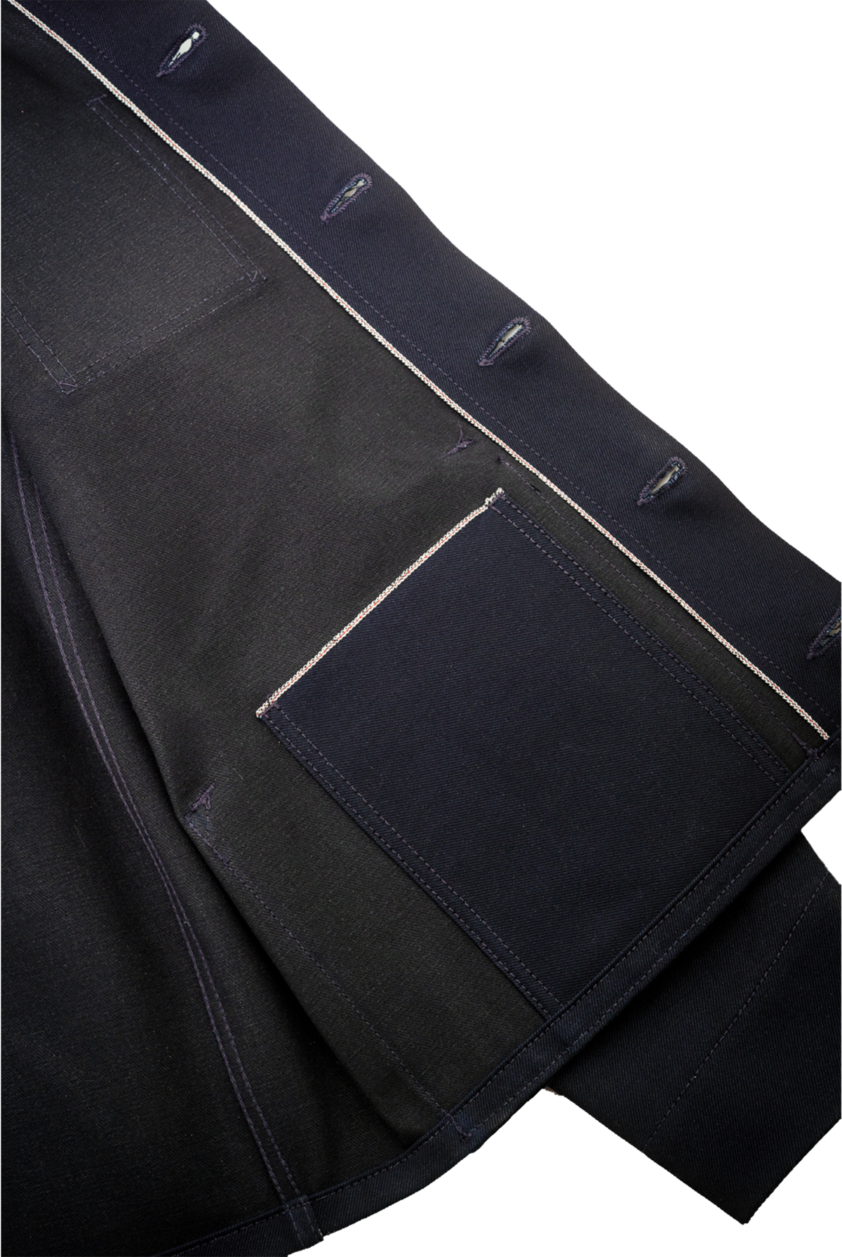 Amos Chore Coat - Indigo/Black - Rigid 14oz American Selvedge Denim